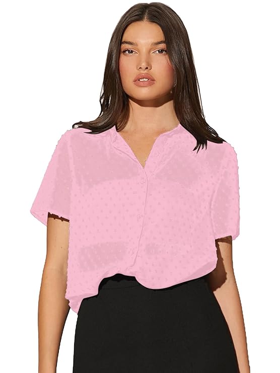Women's Solid Semi-Sheer Oversized Fit Shirt