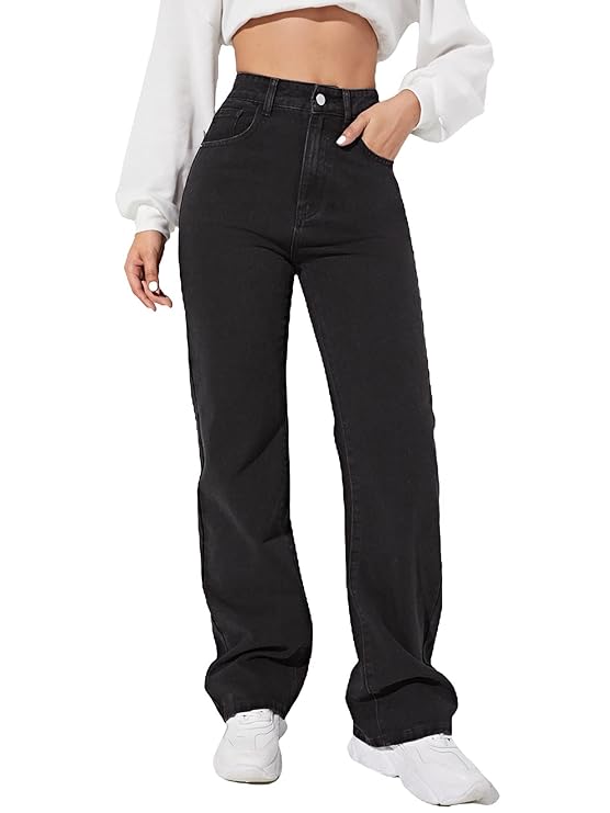 Women Regular High Rise Black Jeans