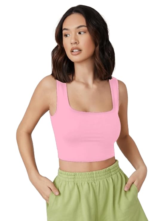 Women Solid Fitted Crop Top