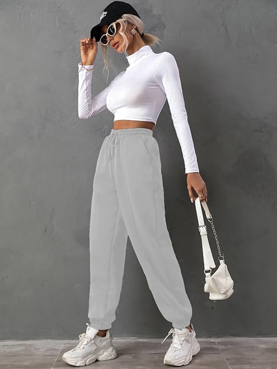 GREY JOGGER SWEATPANTS FOR WOMEN