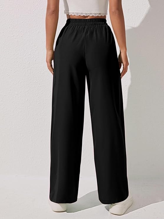 Women Loose Fit High-Rise Trousers