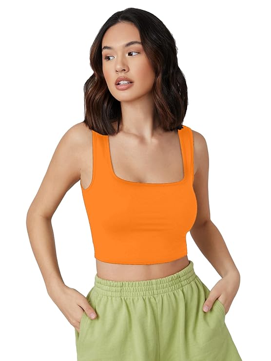Women Solid Fitted Crop Top