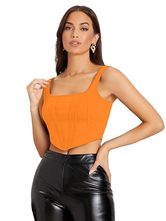 Casual Shoulder Straps Solid Women Top