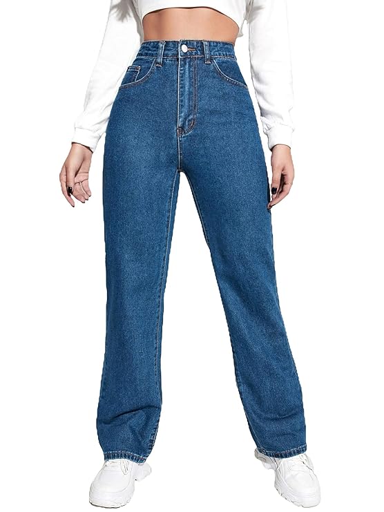 Women Regular High Rise Blue Jeans