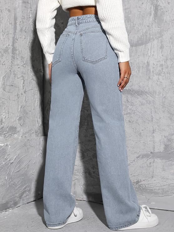 Women Regular High Rise Grey Jeans