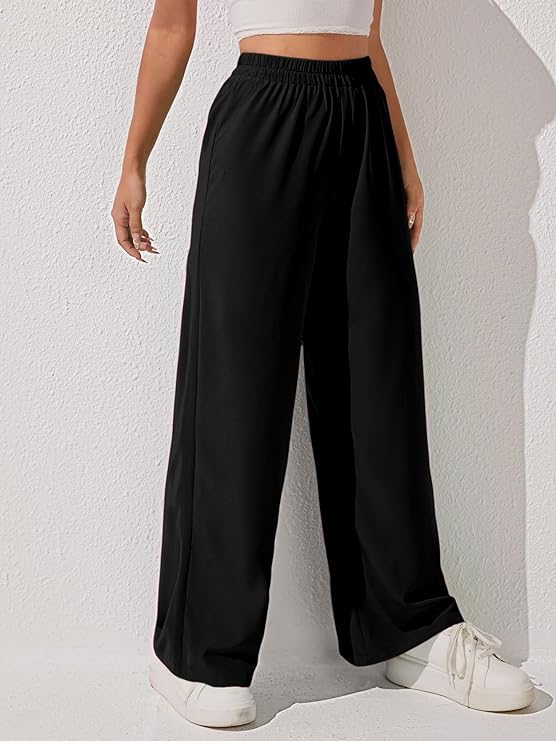 Women Loose Fit High-Rise Trousers