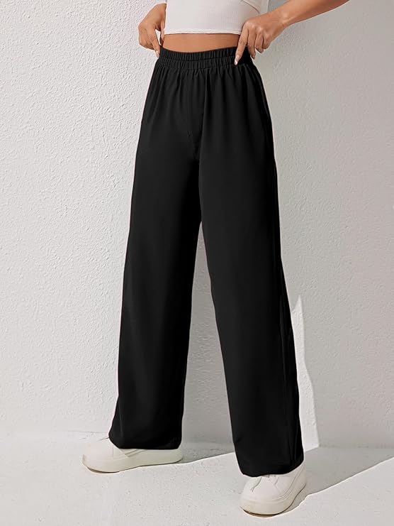 Women Loose Fit High-Rise Trousers
