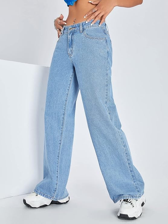 Women Regular High Rise Light Blue Jeans