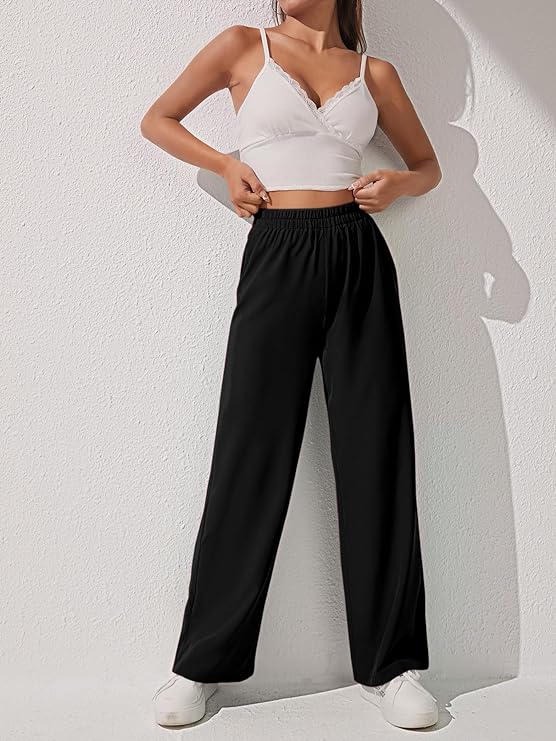 Women Loose Fit High-Rise Trousers
