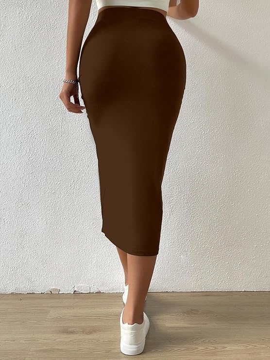 Women's Solid Pencil Skirt