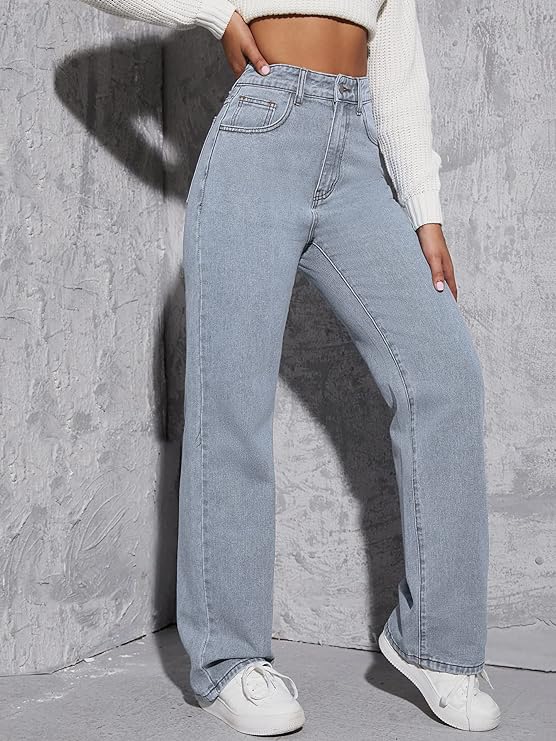 Women Regular High Rise Grey Jeans