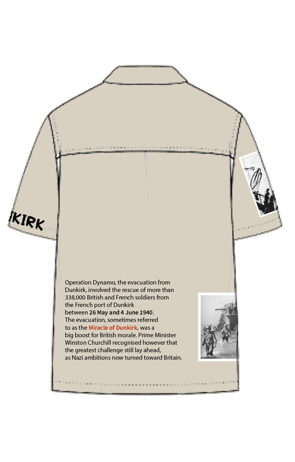 Bowling shirt of Dunkirk during second world war
