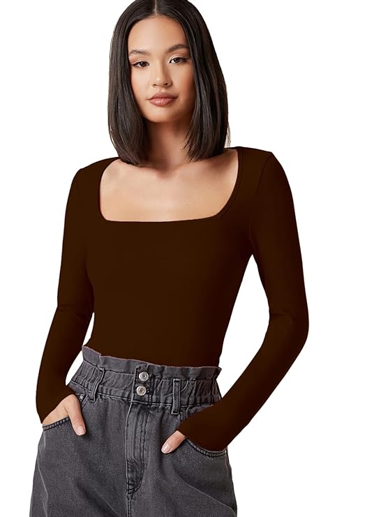 Square Neck Full Sleeves Top for women