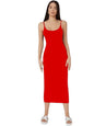 Shoulder Straps Sleeveless Bodycon Midi Dress