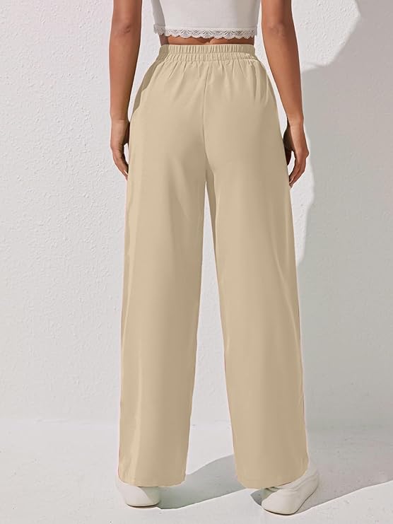 Women Loose Fit High-Rise Trousers