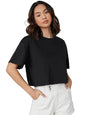 Women Solid Round Neck Cotton Blend T-Shirt