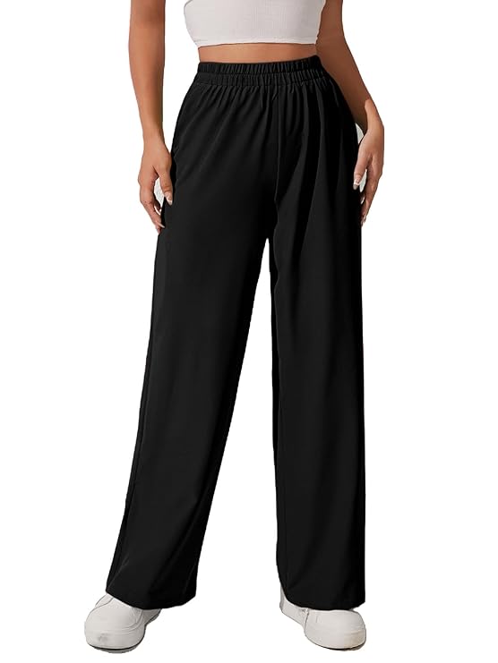 Women Loose Fit High-Rise Trousers