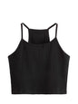 Shoulder Straps Ribbed Fitted Crop Top