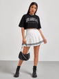 Women's Typography Front Print Crop Top