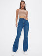 Women High-Rise Stretchable Denim Flared Jeans