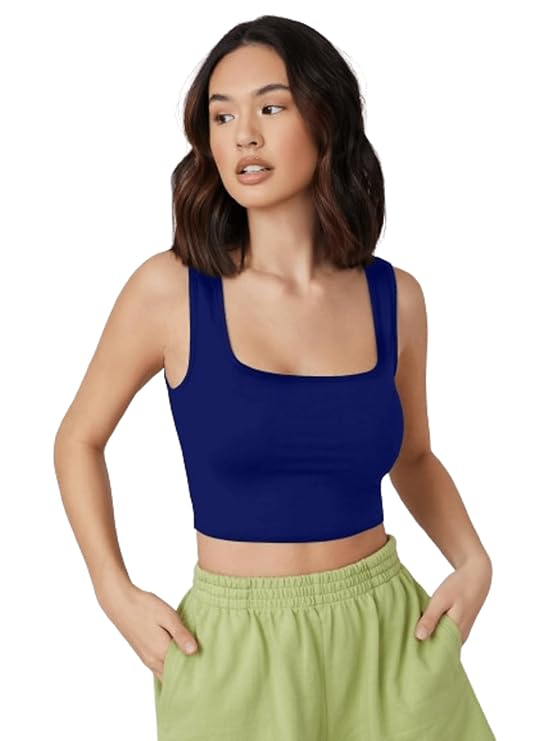 Women Solid Fitted Crop Top