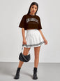 Women's Typography Front Print Crop Top