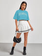 Women's Typography Front Print Crop Top