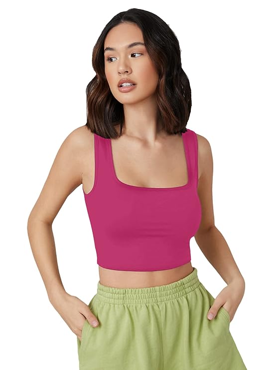 Women Solid Fitted Crop Top