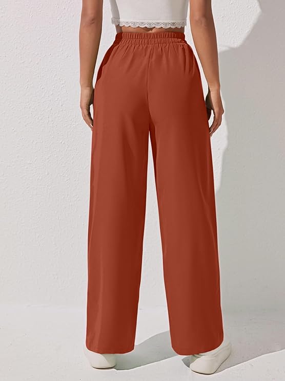 Women Loose Fit High-Rise Trousers