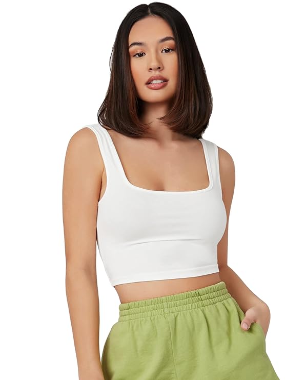 Women Solid Fitted Crop Top