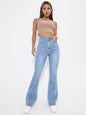 Women High-Rise Stretchable Denim Flared Jeans