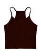Shoulder Straps Ribbed Fitted Crop Top
