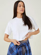 Women Solid Round Neck Cotton Blend T-Shirt