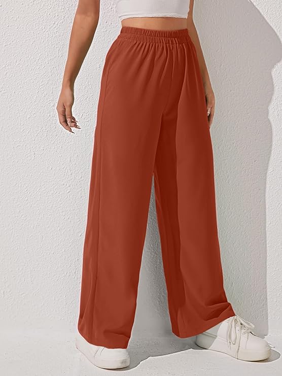 Women Loose Fit High-Rise Trousers