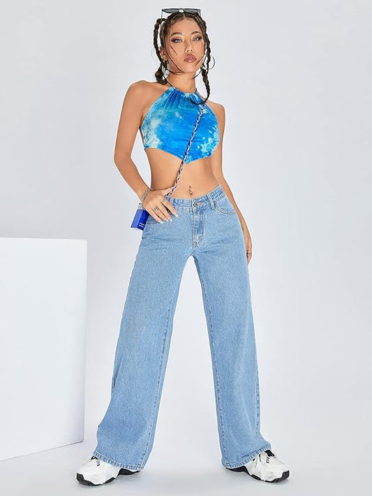 Women Regular High Rise Light Blue Jeans