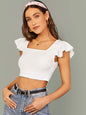 Women Regular Fit Square-Neck Top
