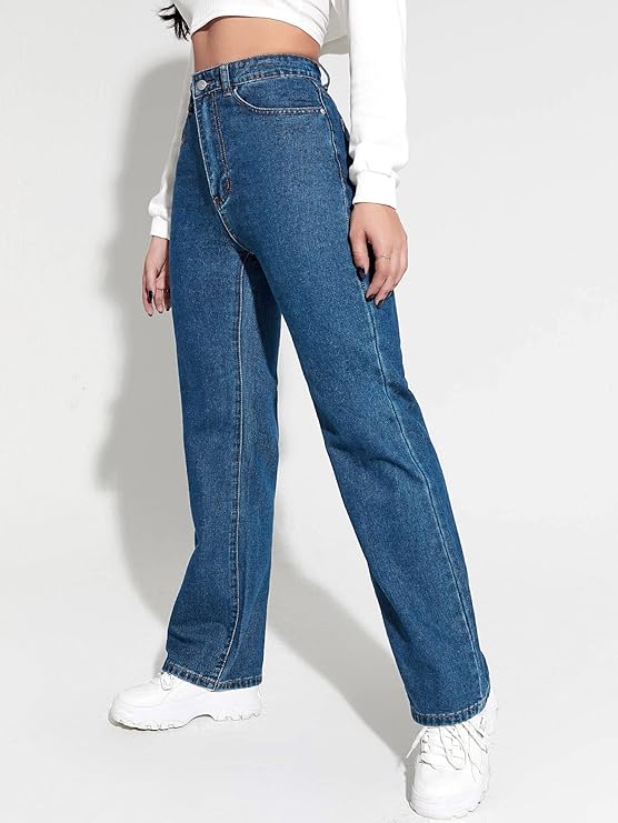 Women Regular High Rise Blue Jeans