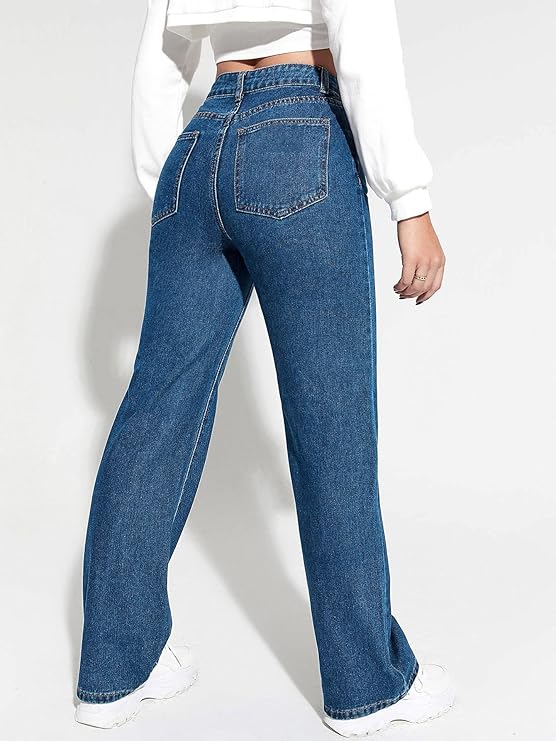 Women Regular High Rise Blue Jeans