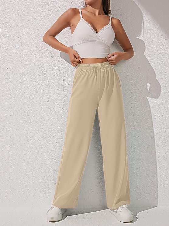 Women Loose Fit High-Rise Trousers
