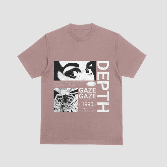 Y2K Gaze the Deep Space Maroon Tshirt [BULK]