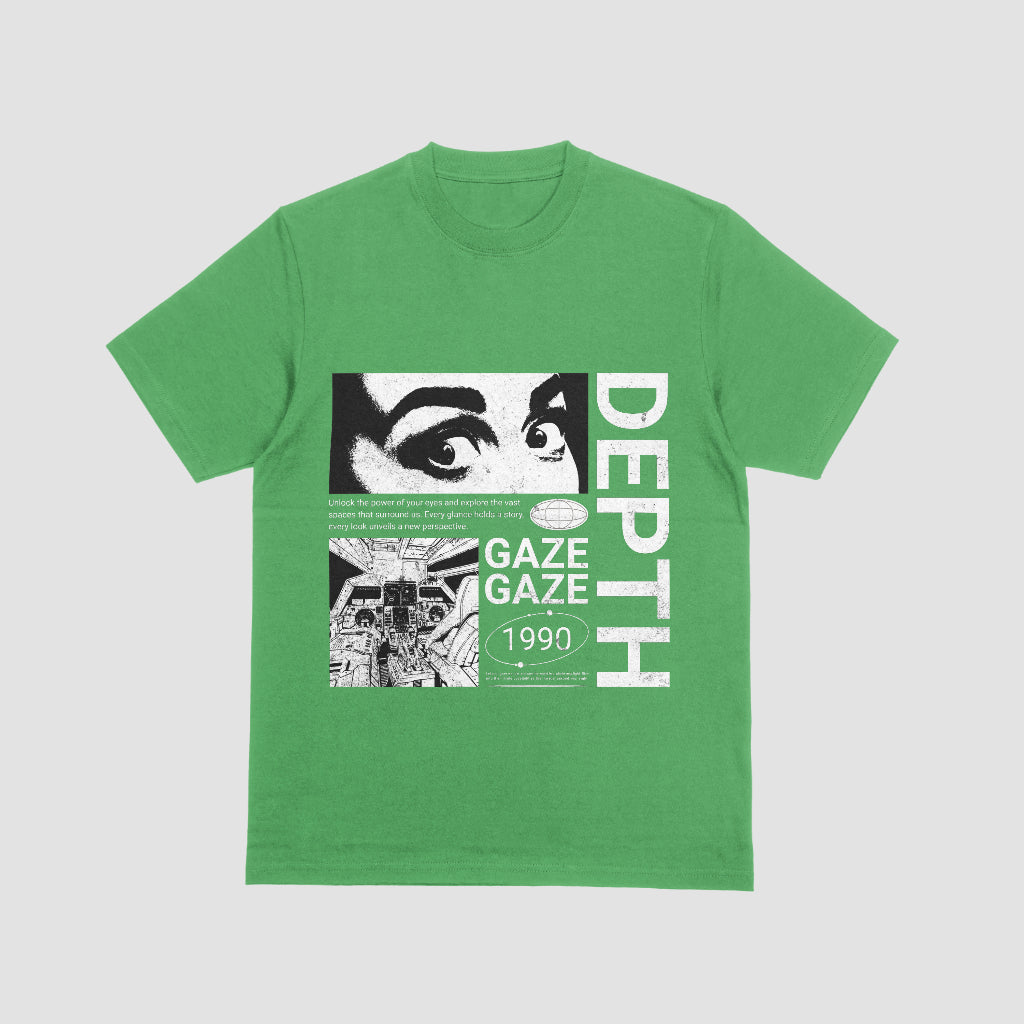 Y2K Gaze the Deep Space Green Tshirt [BULK]