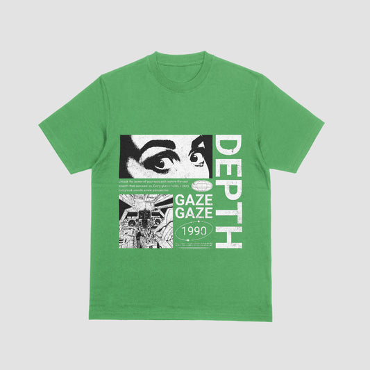 Y2K Gaze the Deep Space Green Tshirt [BULK]