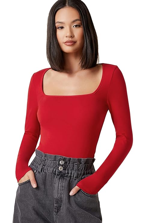 Square Neck Full Sleeves Top for women