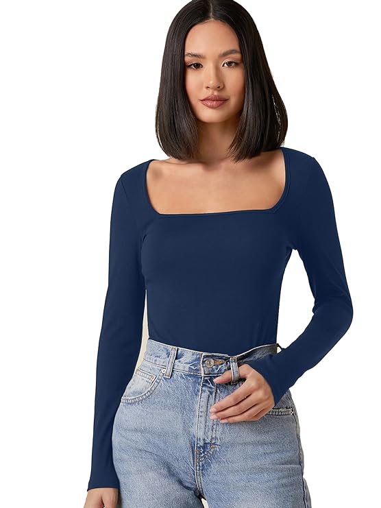 Square Neck Full Sleeves Top for women